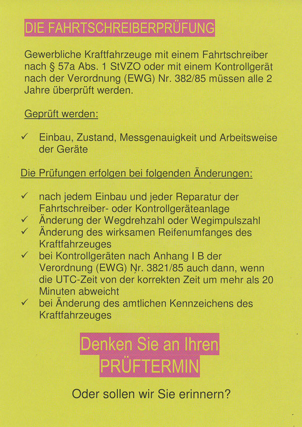 Fahrtenschreiberprüfung